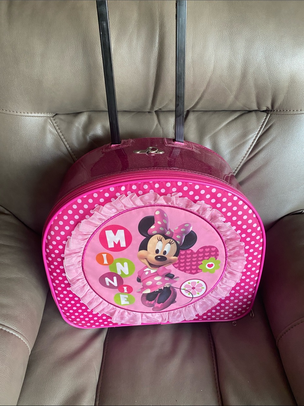 Disney Pink Minnie Mouse Kids Travel Suitcase